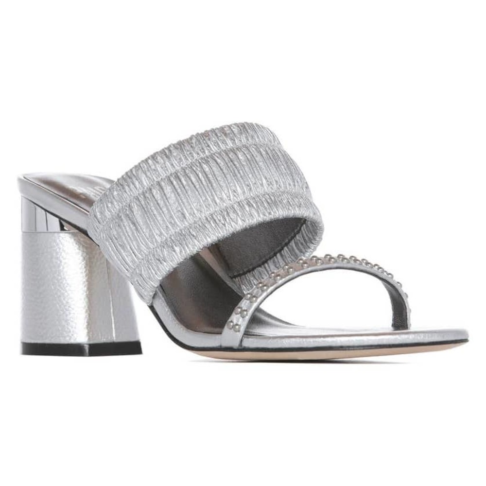 PAIGE Jade Metallic Silver Slide Sandal